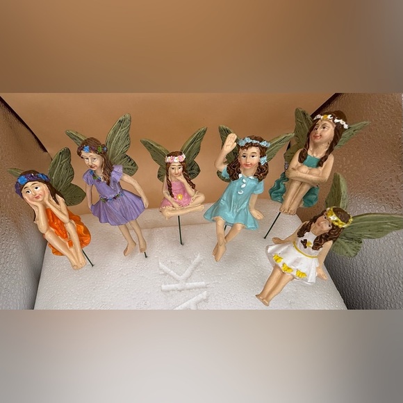 None Other - Colorful Fairy Figurines Set